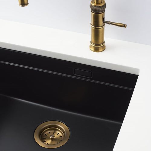Quadron Bill 120 Black Patinated Brass, belfast granite sink