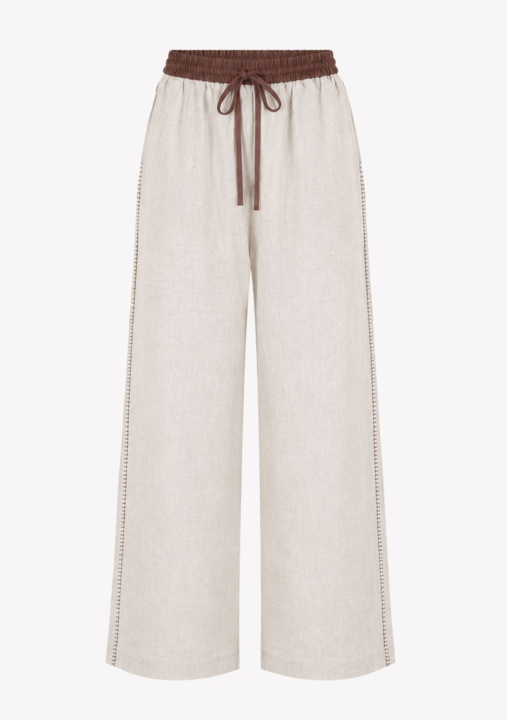 Drawstring Wide Pant Beige