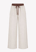 Drawstring Wide Pant Beige