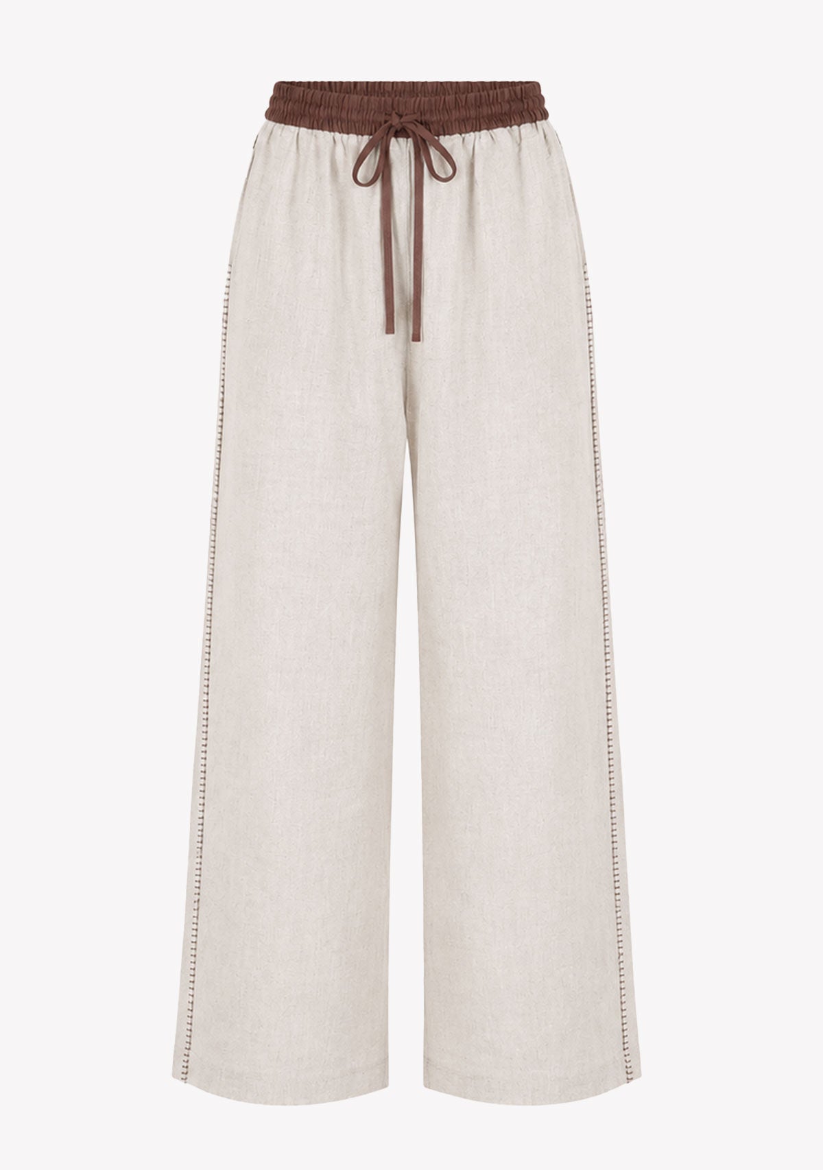 Drawstring Wide Pant Beige