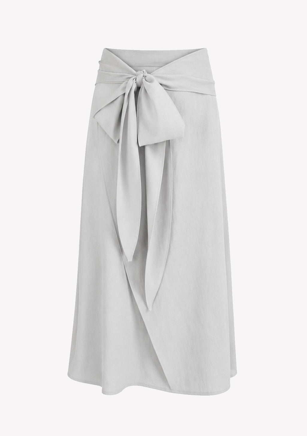 Ladies Solid Color Maxi Skirt Blue Grey
