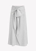 Ladies Solid Color Maxi Skirt Blue Grey