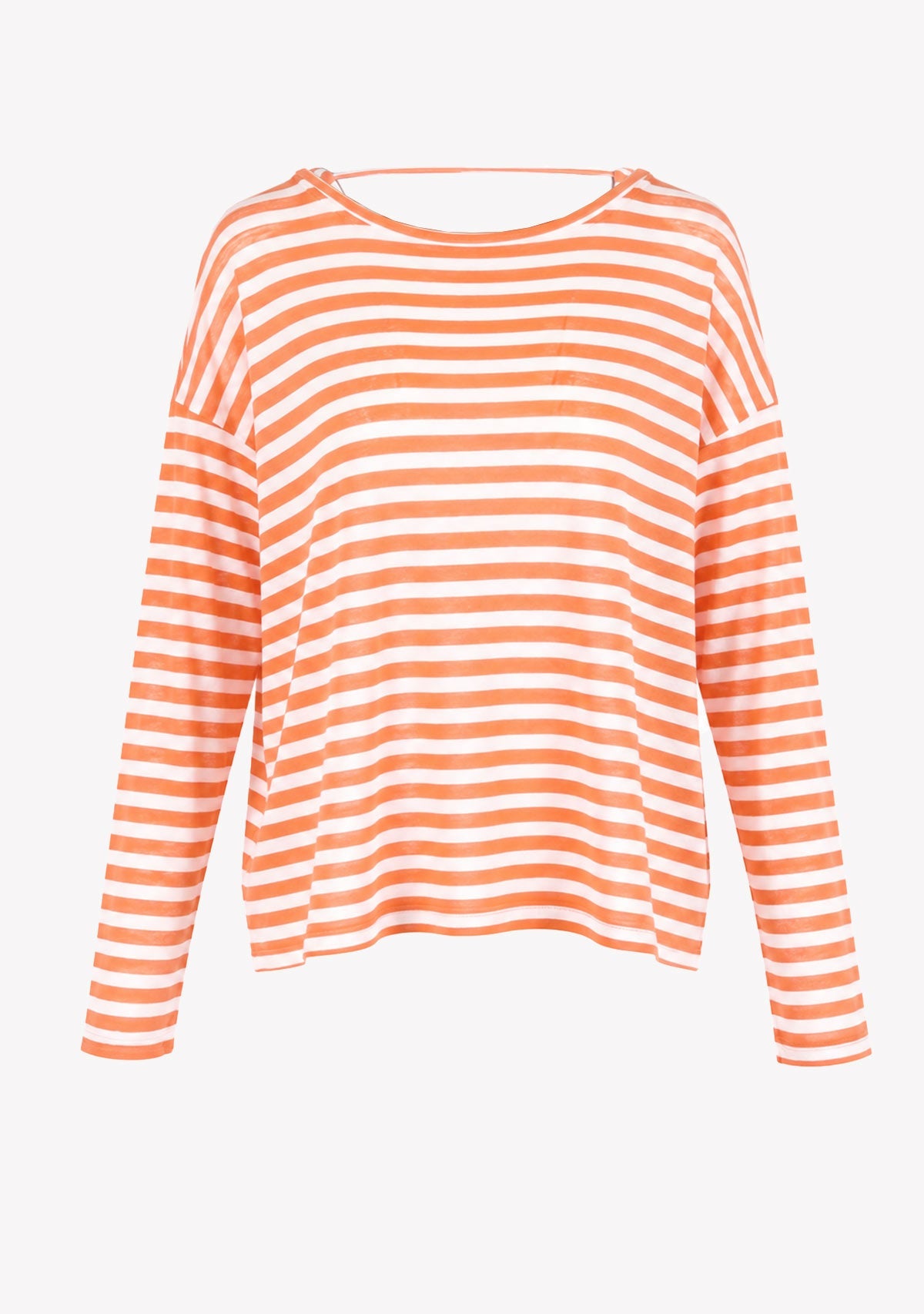 Orange Stripe Summer Knit Sweater Orange Stripe
