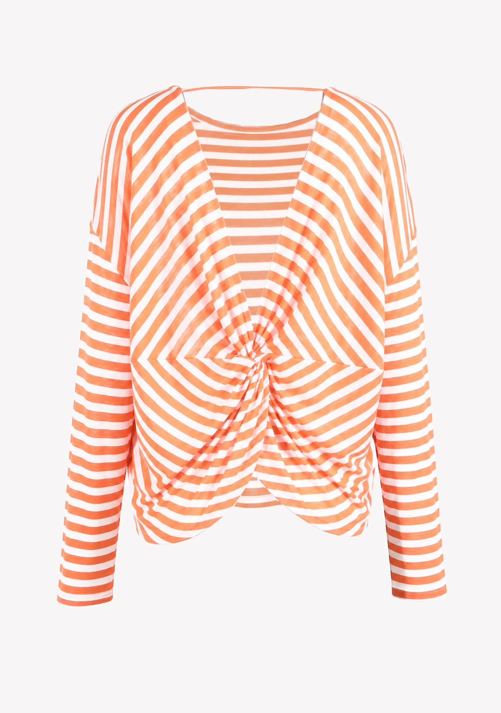 Orange Stripe Summer Knit Sweater Orange Stripe