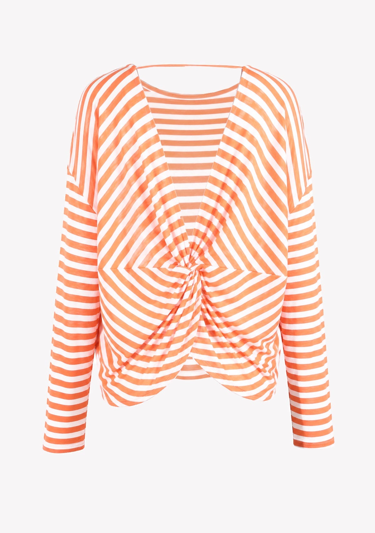 Orange Stripe Summer Knit Sweater Orange Stripe