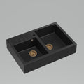 Quadron Bill 120 Black Patinated Brass, belfast granite sink