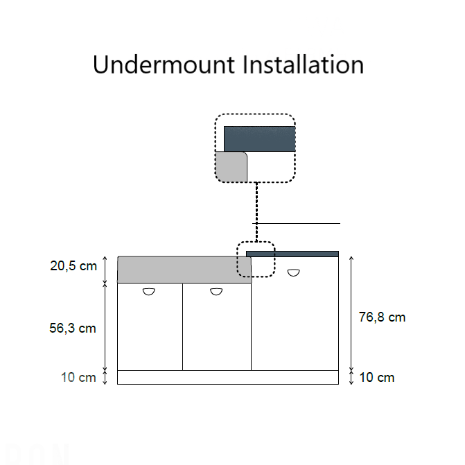 Quadron Bill 120 Black Patinated Brass, belfast granite sink