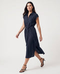Vm Mymilo  Calf Shirt Dress Navy Blazer