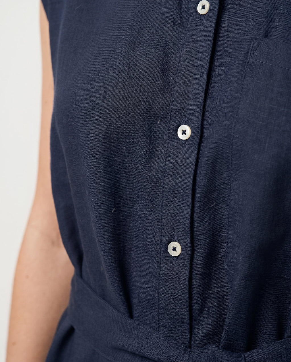 Vm Mymilo  Calf Shirt Dress Navy Blazer