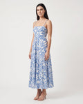 Palmetto Midi Dress Blue Cream