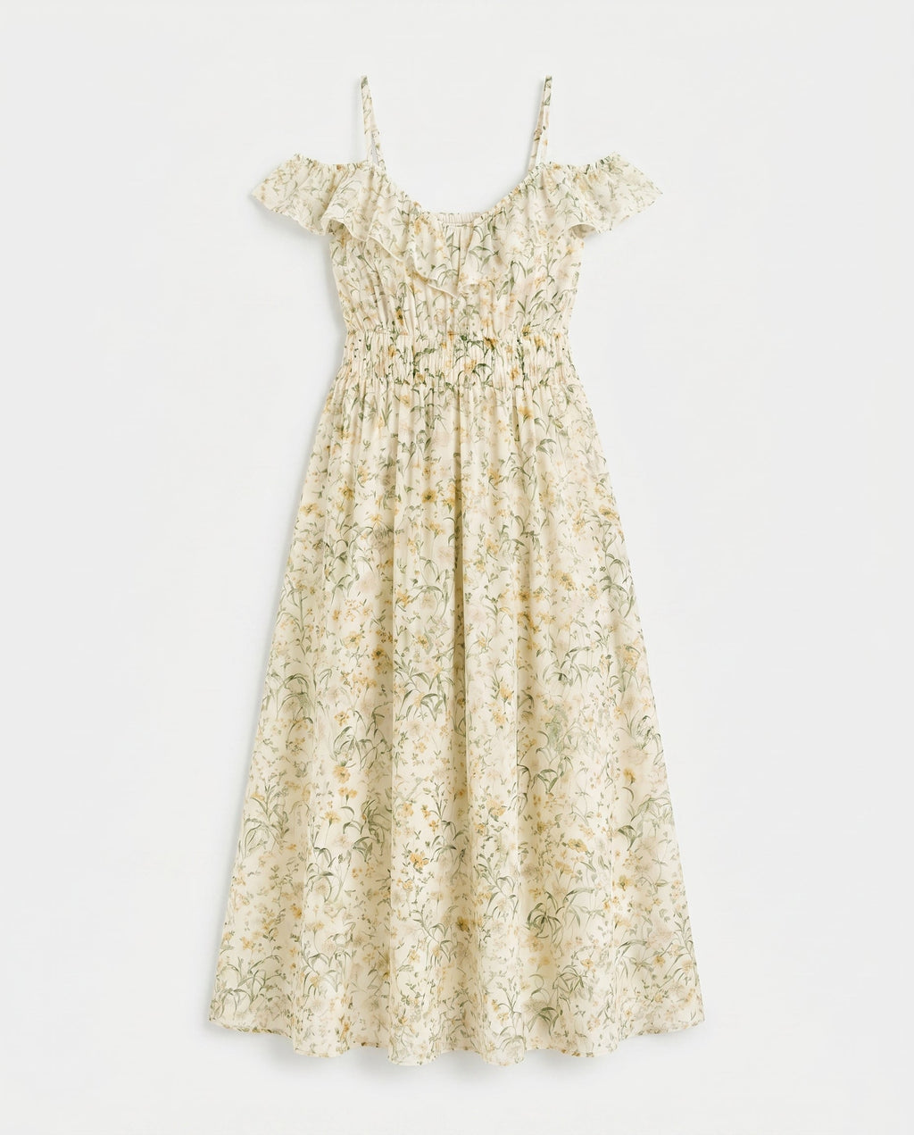 Sereia Floral Dress Ivory Green