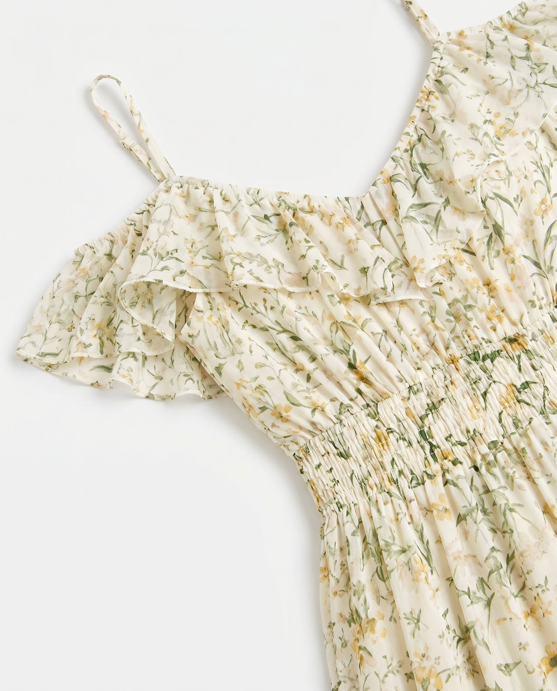 Sereia Floral Dress Ivory Green