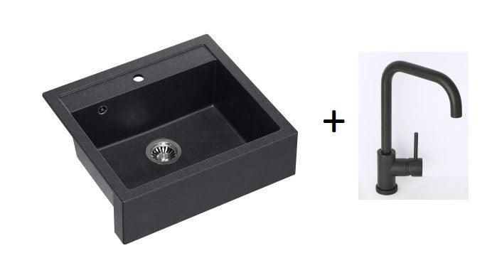Quadron Bill 110 Black Diamond, belfast granite sink
