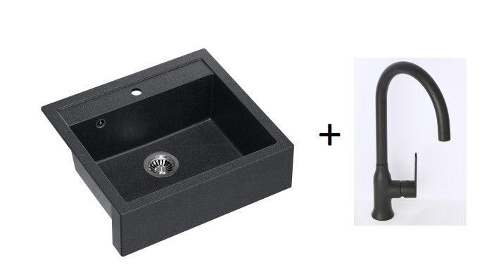 Quadron Bill 110 Black Diamond, belfast granite sink