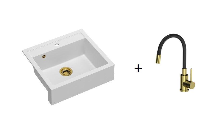 Quadron Bill 110 White, belfast granite sink - Olif