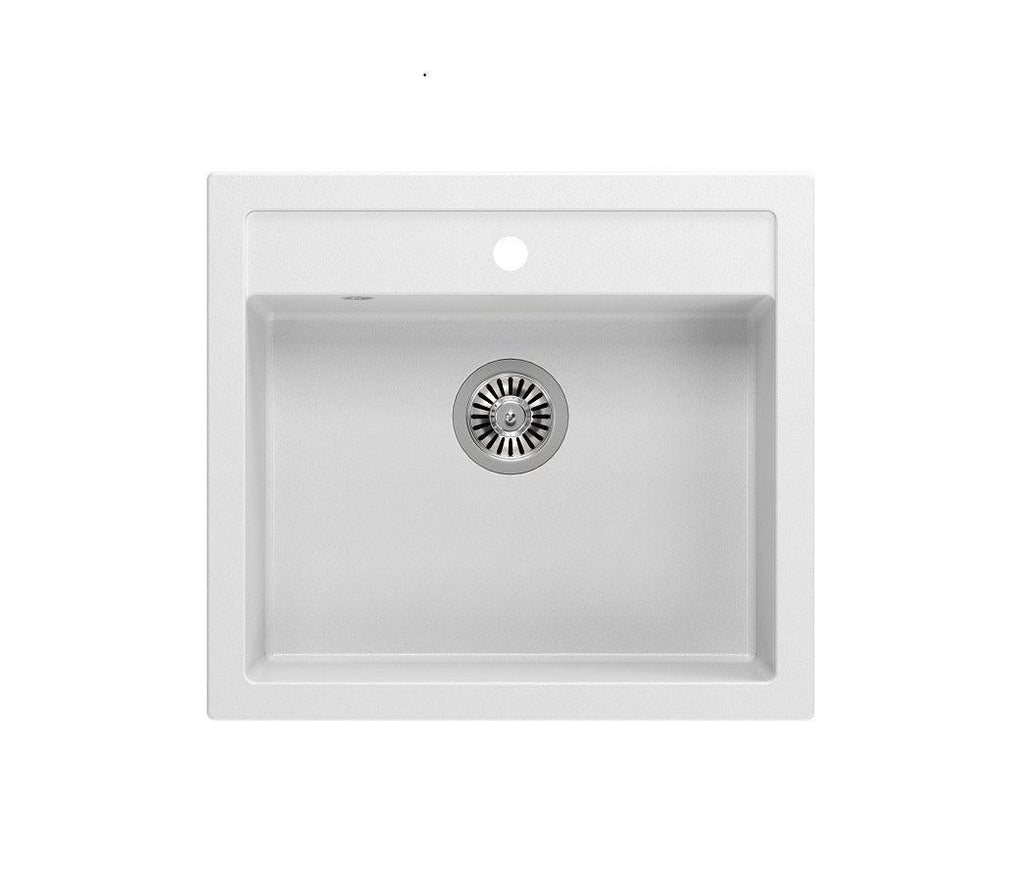 Quadron Bill 110 White, belfast granite sink