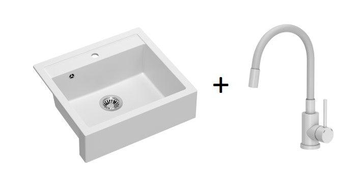 Quadron Bill 110 White, belfast granite sink - Olif