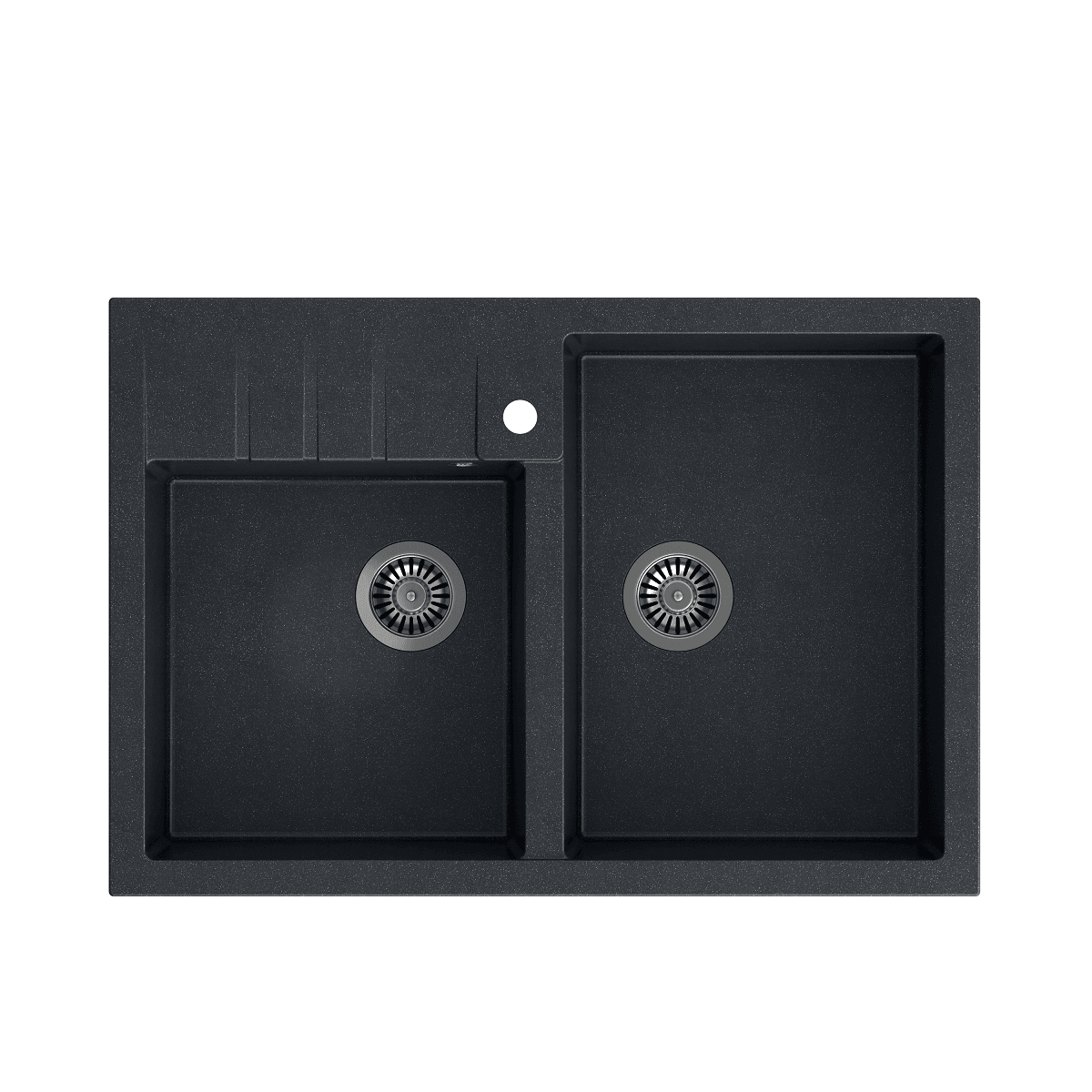 Quadron Bill 120 Black, belfast granite sink