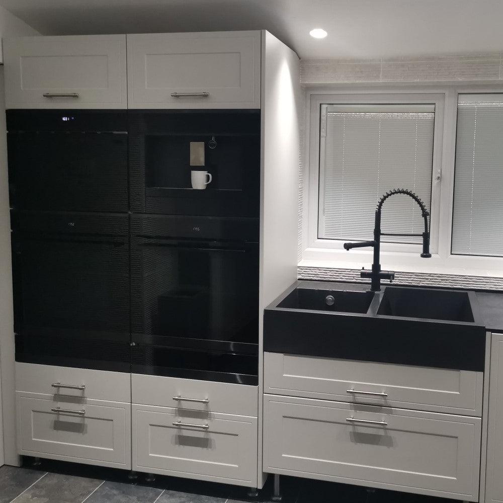 Quadron Bill 120 Black, belfast granite sink